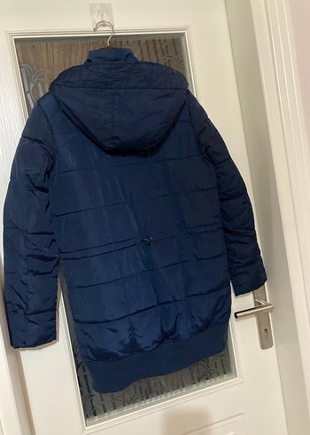 Lacivert Kadın Midi Kaban - Görsel 10