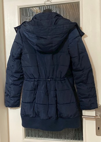 Lacivert Kadın Midi Kaban - Görsel 17