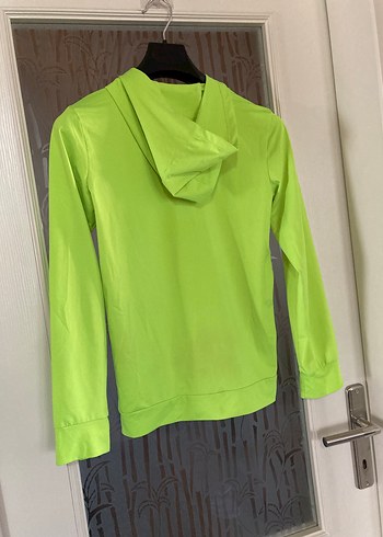 s Beden yeşil Renk Kadın Yeşil Fermuarlı Sweatshirt