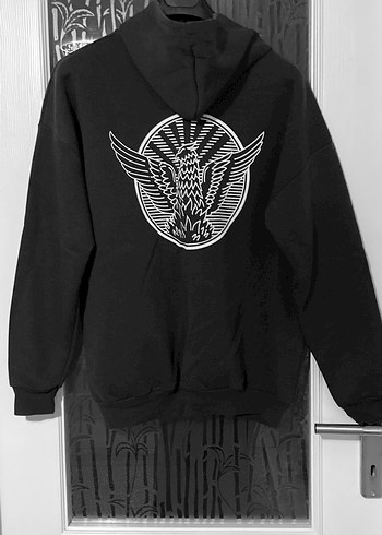 Kapüşonlu Siyah Kadın Sweatshirt - Görsel 5