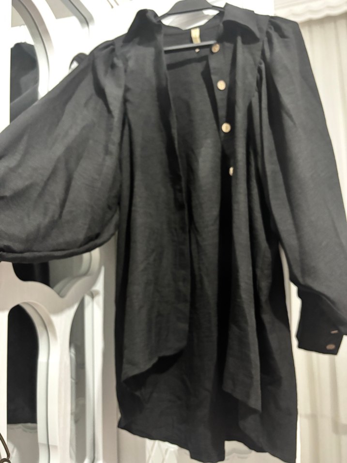 Nakışlı Turuncu Mini Kadın Gömlek - Görsel 4