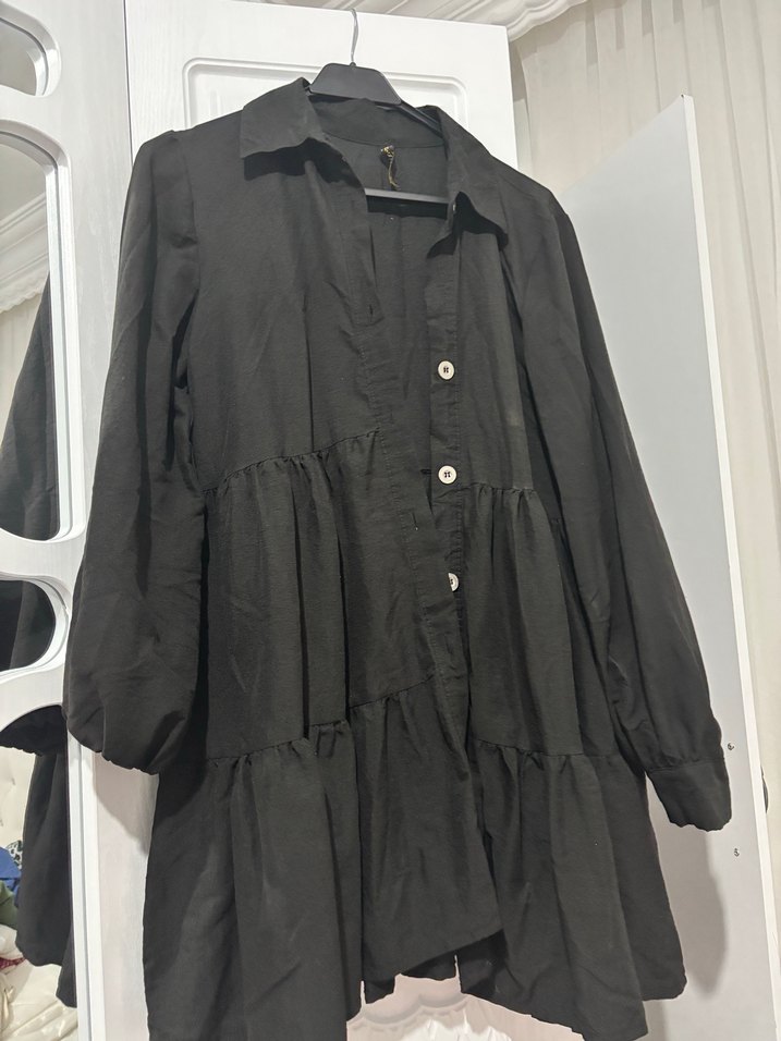 Nakışlı Turuncu Mini Kadın Gömlek - Görsel 5