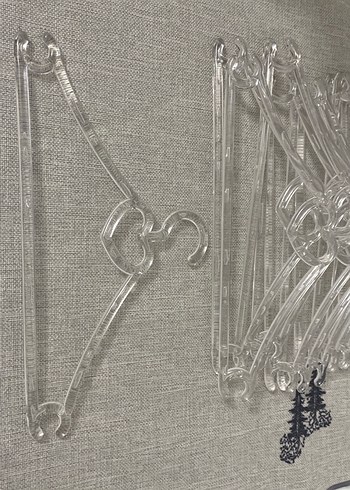 Şeffaf Plastik Kalpli Askılar 12li Set - Görsel 2