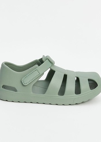 Erkek Çocuk Yeşil Renk Cırtlı Sandalet - Görsel 2
