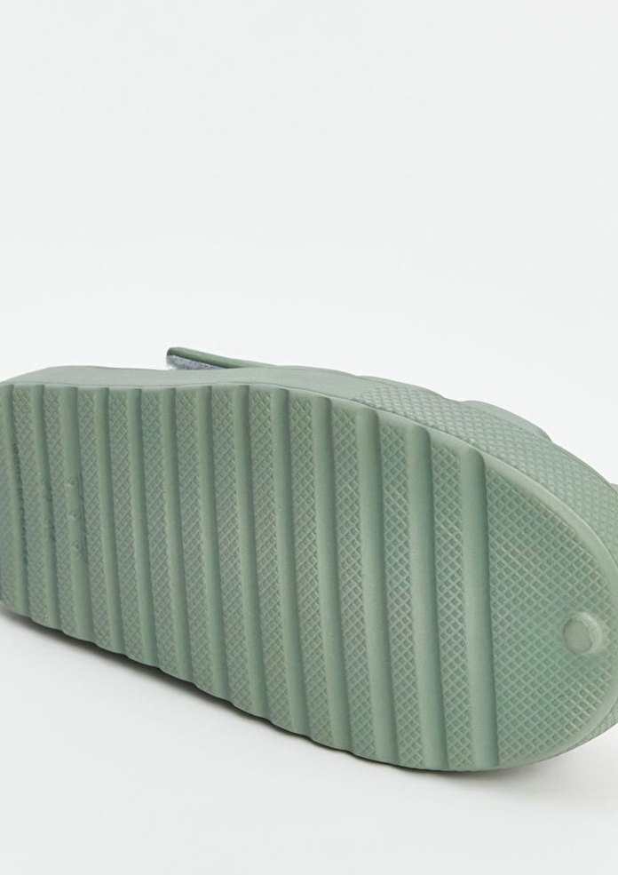 Erkek Çocuk Yeşil Renk Cırtlı Sandalet - Görsel 4
