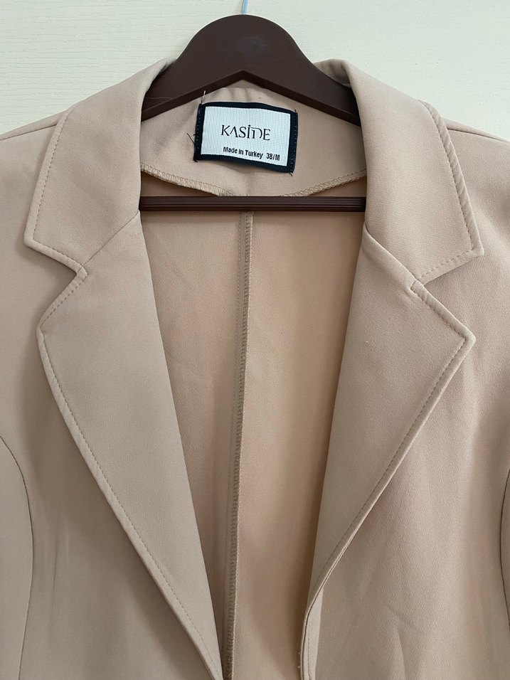 Bej Kadın Blazer Ceket - Görsel 4