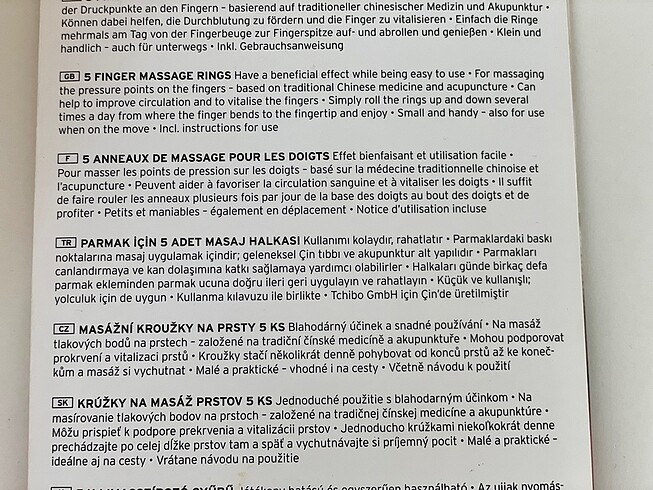 Beden çeşitli Renk Tchibo Masaj Yüzüğü veya Halkası, 5 adet
