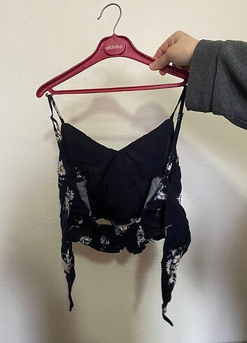 H&M H&M Çiçek Desenli Kadın Crop