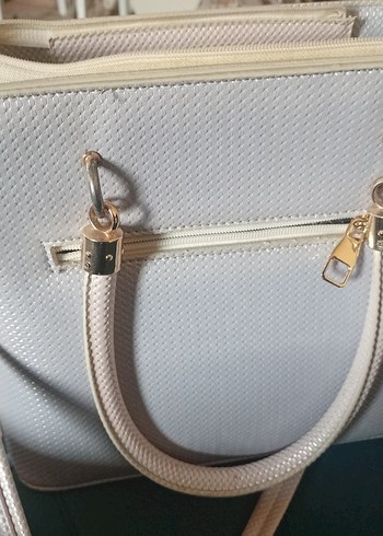 Beden Beyaz Yılan Desenli Prada Kadın Çanta