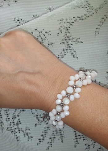 Tasarımcı Doğal ve kristal taşlı Minimalist Kadın Bileklik