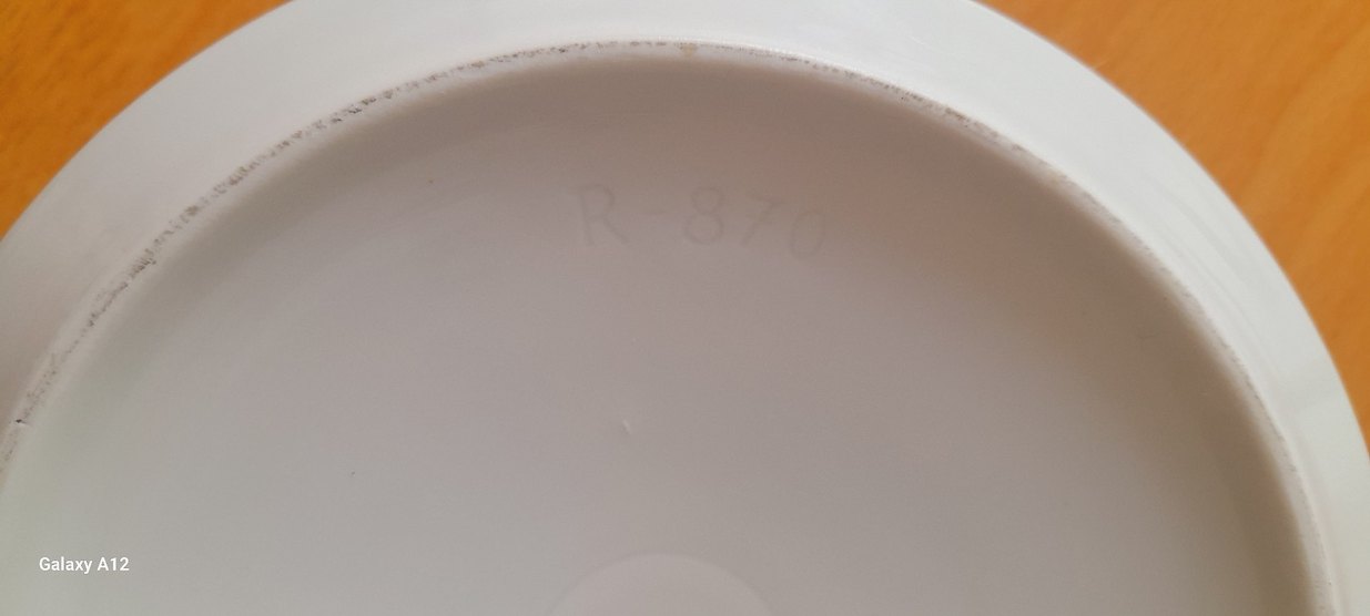 Vintage Kapaklı Porselen ÇorbalıkTuruncu Çiçekli, Bavaria Stili - Görsel 5