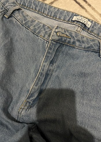 Kot Midi Denim Kadın Şort - Görsel 3