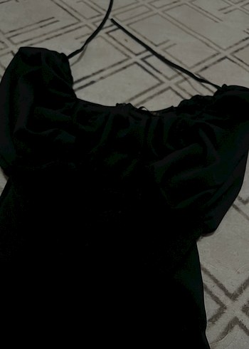 Siyah Uzun Gotik Drapeli Elbise - Görsel 4