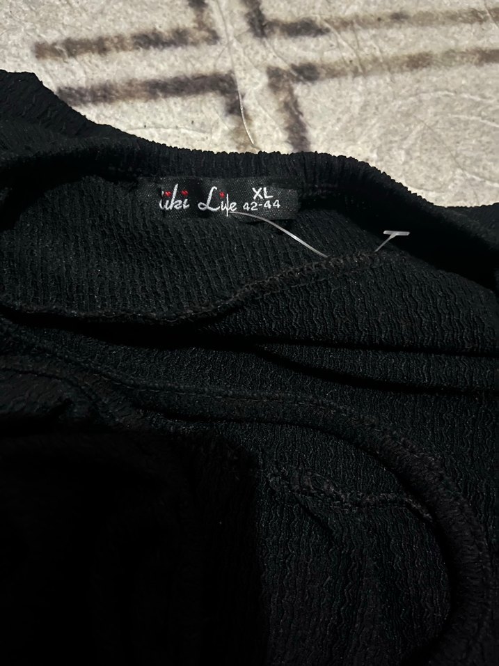 Siyah Drapeli Uzun ince askılı Elbise - Görsel 4