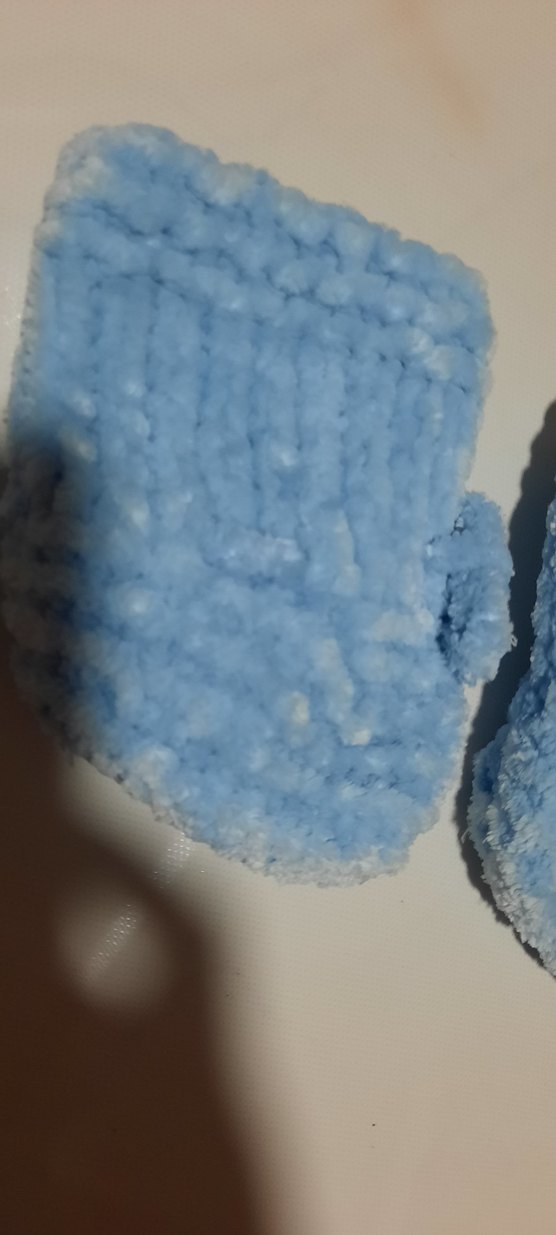 Diger Erkek Bebek Mavi Örgü Patik - Görsel 2