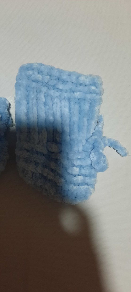 Diger Erkek Bebek Mavi Örgü Patik - Görsel 3