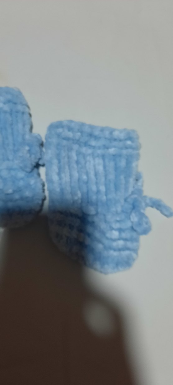 Diger Erkek Bebek Mavi Örgü Patik - Görsel 5