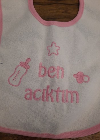 Diğer Pembe Baskılı Bebek Önlüğü