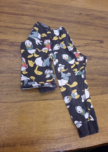 24-36 Ay Beden çeşitli Renk Çocuk Uzun Kollu Baskılı Pijama Takımı