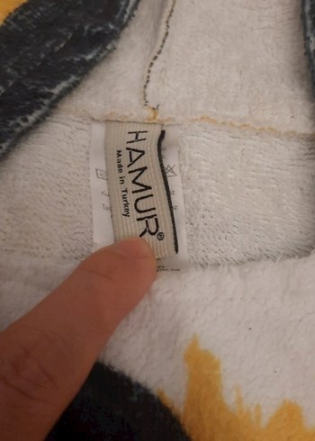 Kapüşonlu Erkek Çocuk Havlu Bornoz Gri Desenli - Görsel 5