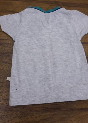 Gri Erkek Çocuk Kısa Kollu Pamuklu Tişört - Görsel 5