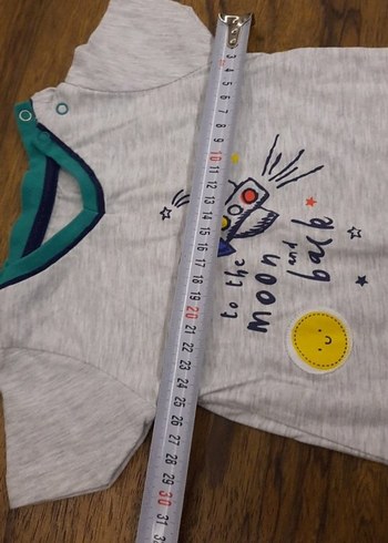 Gri Erkek Çocuk Kısa Kollu Pamuklu Tişört - Görsel 4