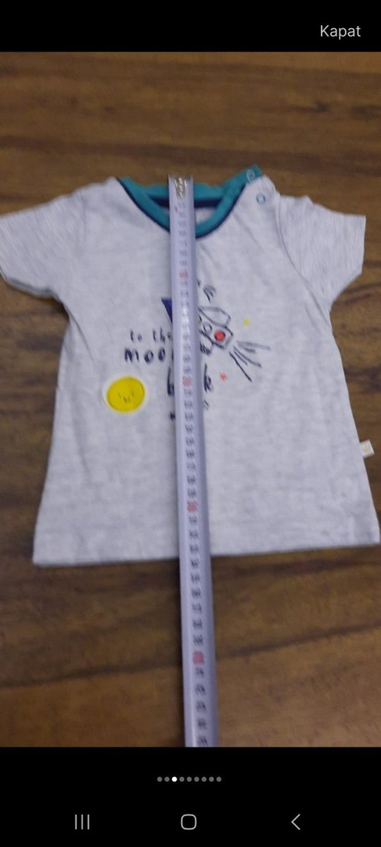 Gri Erkek Çocuk Kısa Kollu Pamuklu Tişört - Görsel 3