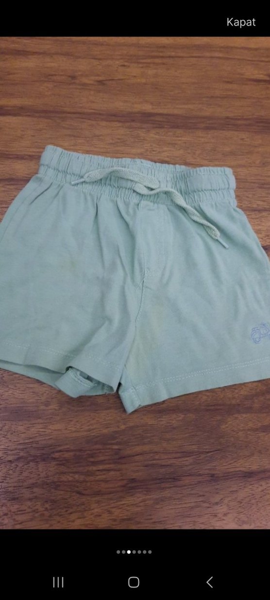 Yeşil Erkek Çocuk Şort, Rahat Kesim - Görsel 3