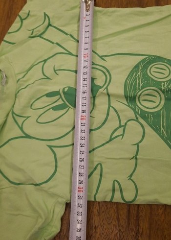 Erkek Çocuk Yeşil Mickey Baskılı Kısa Kollu Tişört - Görsel 3