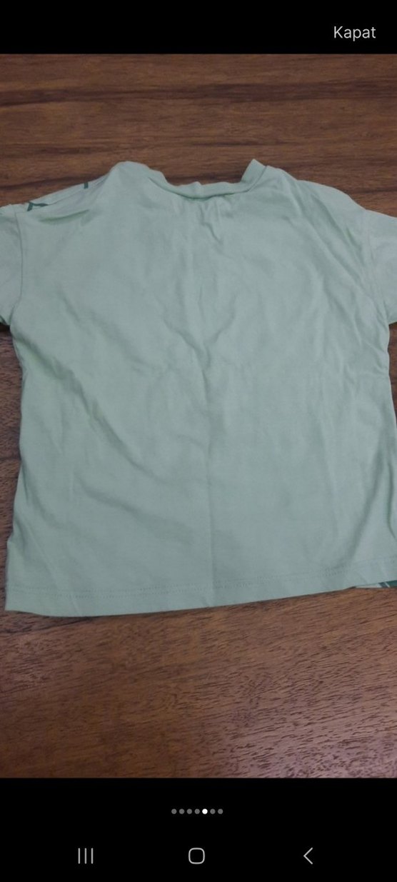 Erkek Çocuk Yeşil Mickey Baskılı Kısa Kollu Tişört - Görsel 5