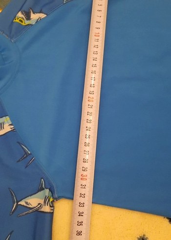 Renkli Baskılı Mavi Kısa Kollu Erkek Mayo - Görsel 6