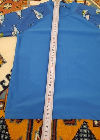 Renkli Baskılı Mavi Kısa Kollu Erkek Mayo - Görsel 5