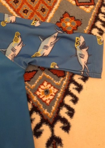 Renkli Baskılı Mavi Kısa Kollu Erkek Mayo - Görsel 2