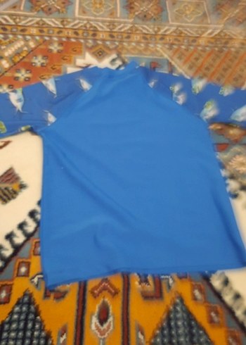 Renkli Baskılı Mavi Kısa Kollu Erkek Mayo - Görsel 7