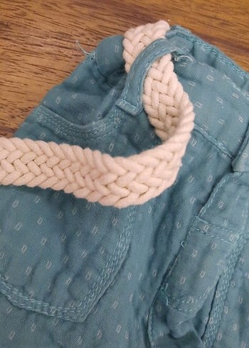 Erkek Çocuk Mavi Mini Kot Şort Kemerli - Görsel 7