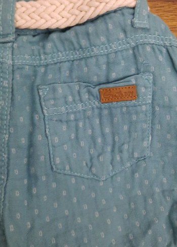 Erkek Çocuk Mavi Mini Kot Şort Kemerli - Görsel 4