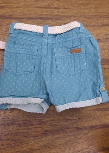 Erkek Çocuk Mavi Mini Kot Şort Kemerli - Görsel 3