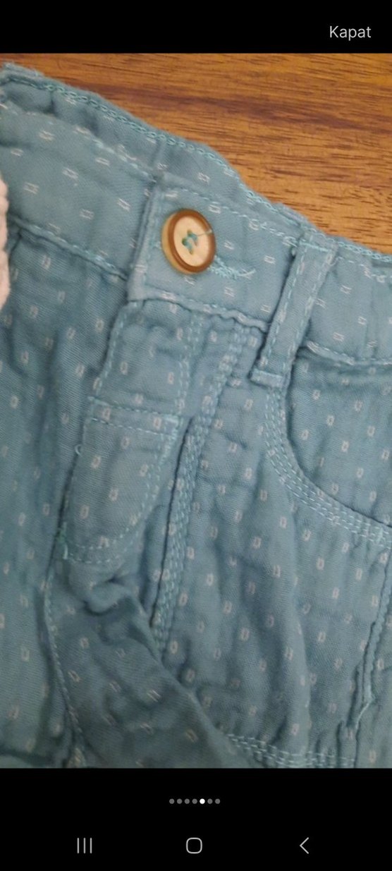 Erkek Çocuk Mavi Mini Kot Şort Kemerli - Görsel 5