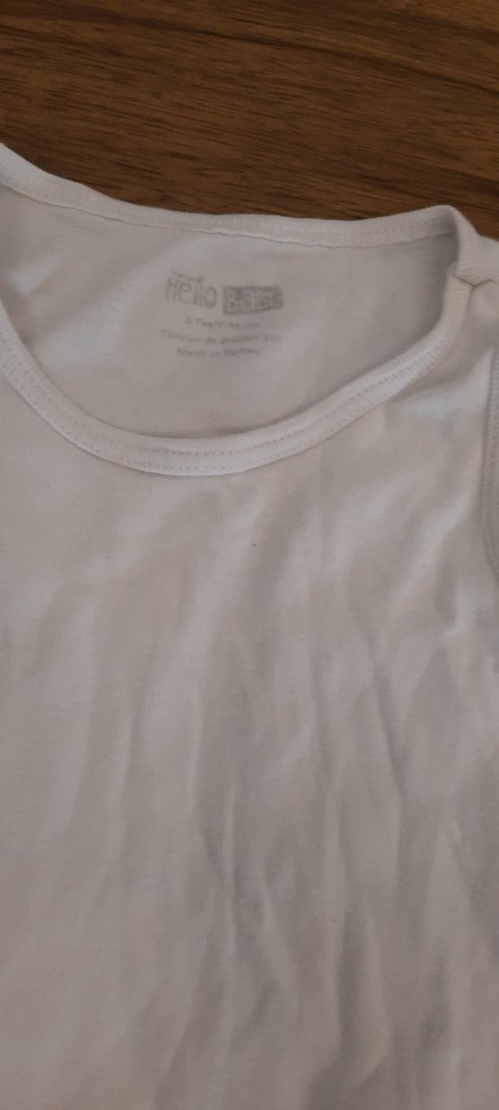 Düğmeli Beyaz Kolsuz Bebek Body (2 si birden) - Görsel 3