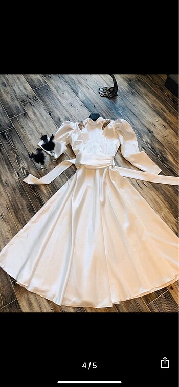 Beyaz Nikah Elbisesi - Görsel 3