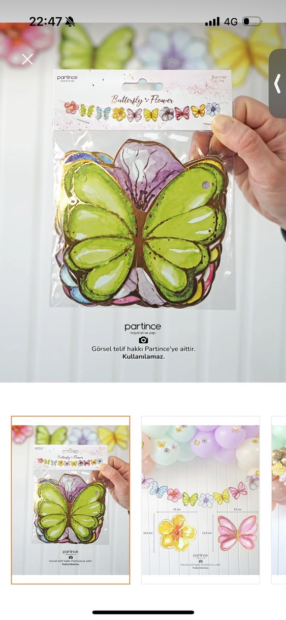 Pastel Renkli Kelebek ve Çiçek Süsleme - Görsel 3