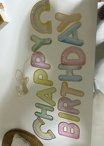 Pastel Renkli Mutlu Doğum Günü Afişi - Görsel 3