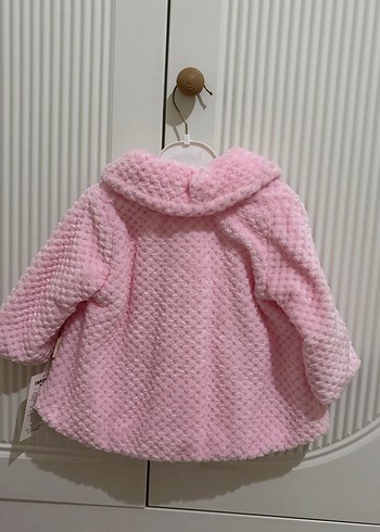 Düğmeli Pembe Kız Çocuk Polar Mont - Görsel 2