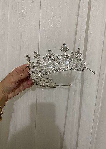 Beyaz Taşlı Gelin Tacı - Görsel 5