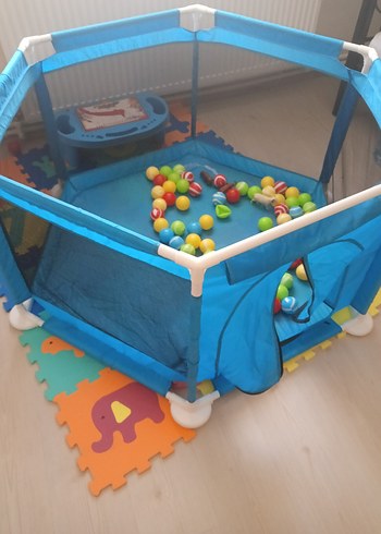 Baby2Go Renkli Toplarla Mavi Oyun Parkı
