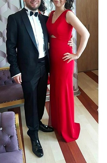 Kırmızı Abiye/Mezuniyet Elbisesi - Görsel 8