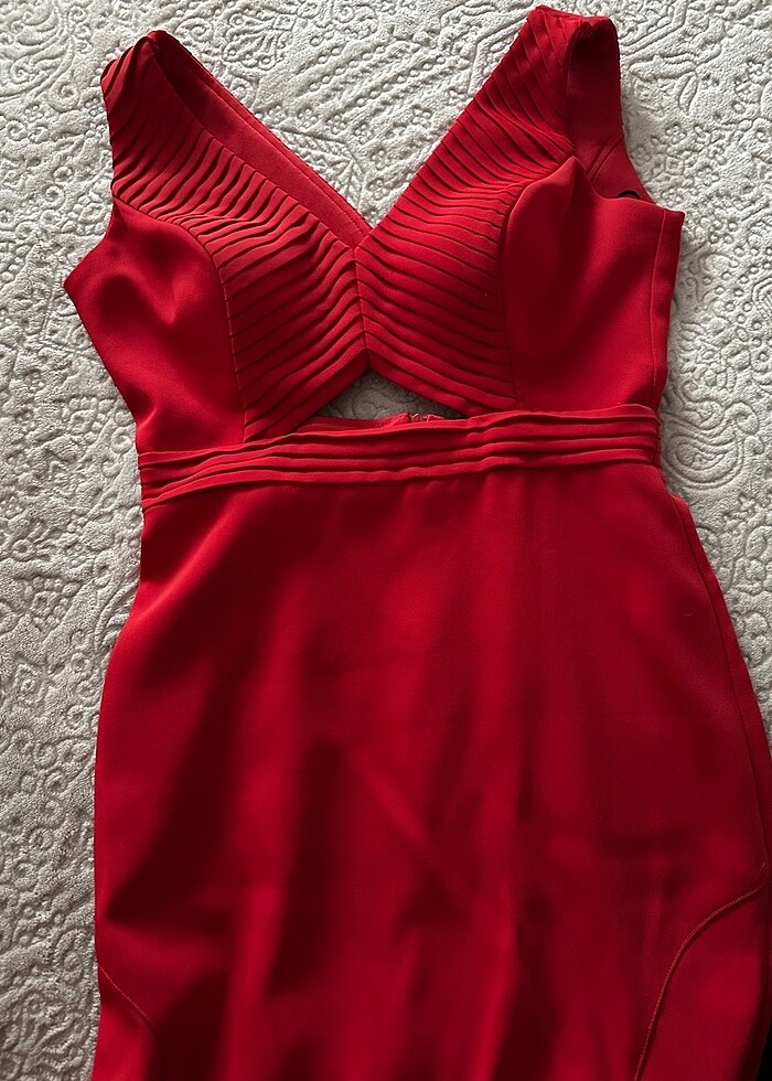 Kırmızı Abiye/Mezuniyet Elbisesi - Görsel 4