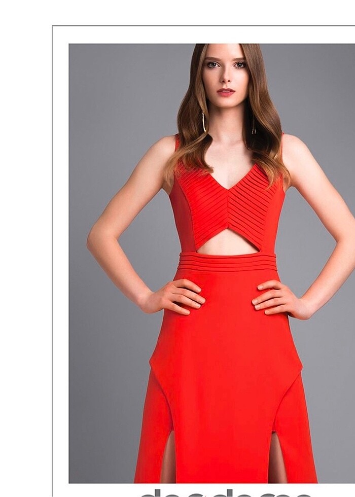 Kırmızı Abiye/Mezuniyet Elbisesi - Görsel 3