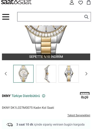 Beden Yeşil Parlak Taşlı Kadın Kol Saati Orjinal DKNY
