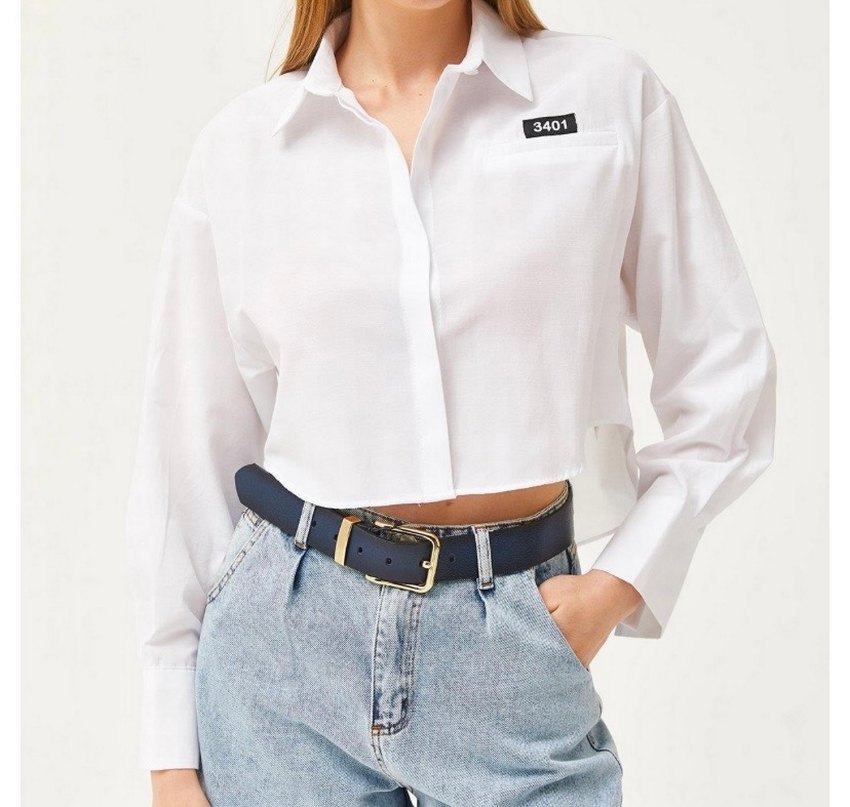 Crop Gömlek - Görsel 2